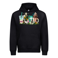 Black cow coffee cups Urban Hoodie - AdoDesignShop