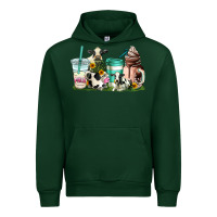 Foreset Green cow coffee cups Urban Hoodie - AdoDesignShop