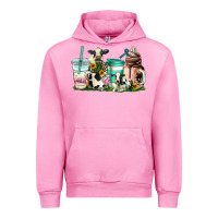 Fuchsia Pink cow coffee cups Urban Hoodie - AdoDesignShop