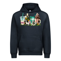 Navy cow coffee cups Urban Hoodie - AdoDesignShop