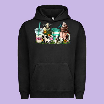 Cow Coffee Cups Urban Hoodie Designed By Adodesignshop