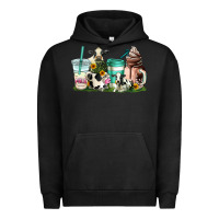 Pigment Black cow coffee cups Urban Hoodie - AdoDesignShop