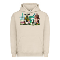 Pigment French Oak cow coffee cups Urban Hoodie - AdoDesignShop