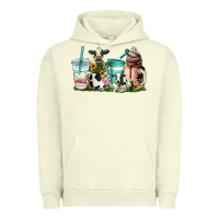 Pigment Pistachio cow coffee cups Urban Hoodie - AdoDesignShop