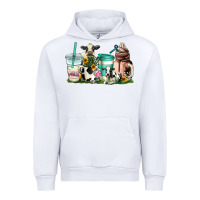 White cow coffee cups Urban Hoodie - AdoDesignShop