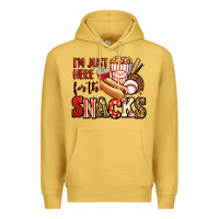 Antique Gold i'm just here for the snacks baseball Premium Hoodie - Jasminsmagicworld