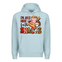 Blue Mist i'm just here for the snacks baseball Premium Hoodie - Jasminsmagicworld