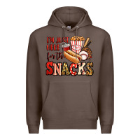 Coffee i'm just here for the snacks baseball Premium Hoodie - Jasminsmagicworld