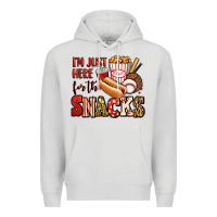 Dove Grey i'm just here for the snacks baseball Premium Hoodie - Jasminsmagicworld