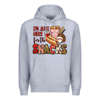 Heather Grey i'm just here for the snacks baseball Premium Hoodie - Jasminsmagicworld