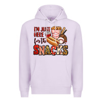 Lilac i'm just here for the snacks baseball Premium Hoodie - Jasminsmagicworld