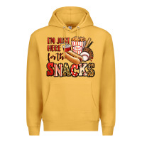 Mustard i'm just here for the snacks baseball Premium Hoodie - Jasminsmagicworld