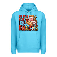 Ocean Blue i'm just here for the snacks baseball Premium Hoodie - Jasminsmagicworld