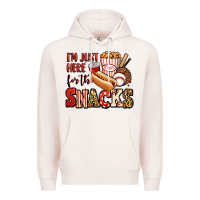 Pale Pink i'm just here for the snacks baseball Premium Hoodie - Jasminsmagicworld
