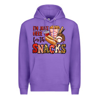 Purple i'm just here for the snacks baseball Premium Hoodie - Jasminsmagicworld