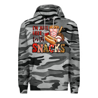Slate Camo i'm just here for the snacks baseball Premium Hoodie - Jasminsmagicworld
