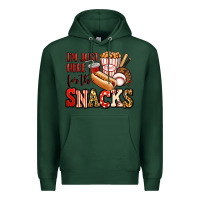 Sports Green i'm just here for the snacks baseball Premium Hoodie - Jasminsmagicworld