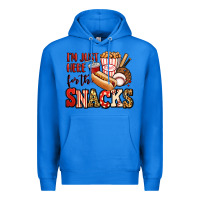 True Royal i'm just here for the snacks baseball Premium Hoodie - Jasminsmagicworld