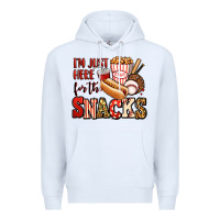White i'm just here for the snacks baseball Premium Hoodie - Jasminsmagicworld
