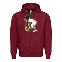 Burgundy Rickey Henderson Zipper Hoodie - minhPixels