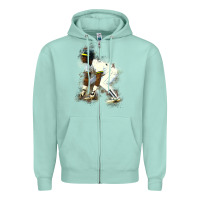 Seafoam Rickey Henderson Zipper Hoodie - minhPixels