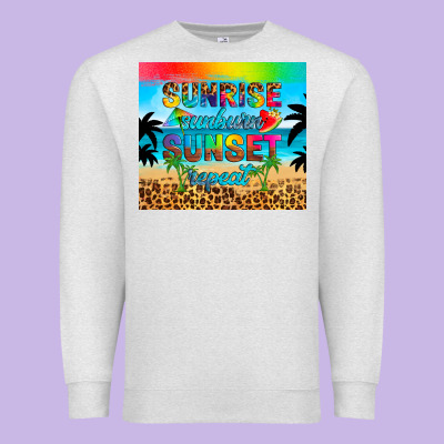 Sunrise Sunburn Sunset Repeat Premium Sweatshirt Designed By Artiststas