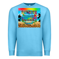 Ocean Blue sunrise sunburn sunset repeat Premium Sweatshirt - Artiststas
