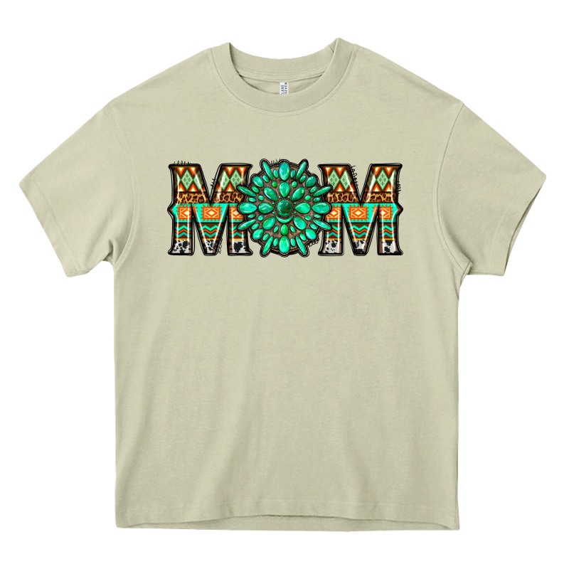 Gemstone Aztec Mom Heavy Core Tee by LillyAllenDesigns | Teevron