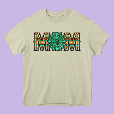 Gemstone Aztec Mom Heavy Core Tee Designed By Lillyallendesigns