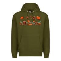 Army Green turkey thanksgiving pumpkin libbey glass Premium Hoodie - BundleAndBundleShop