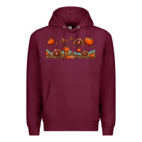 Burgundy turkey thanksgiving pumpkin libbey glass Premium Hoodie - BundleAndBundleShop