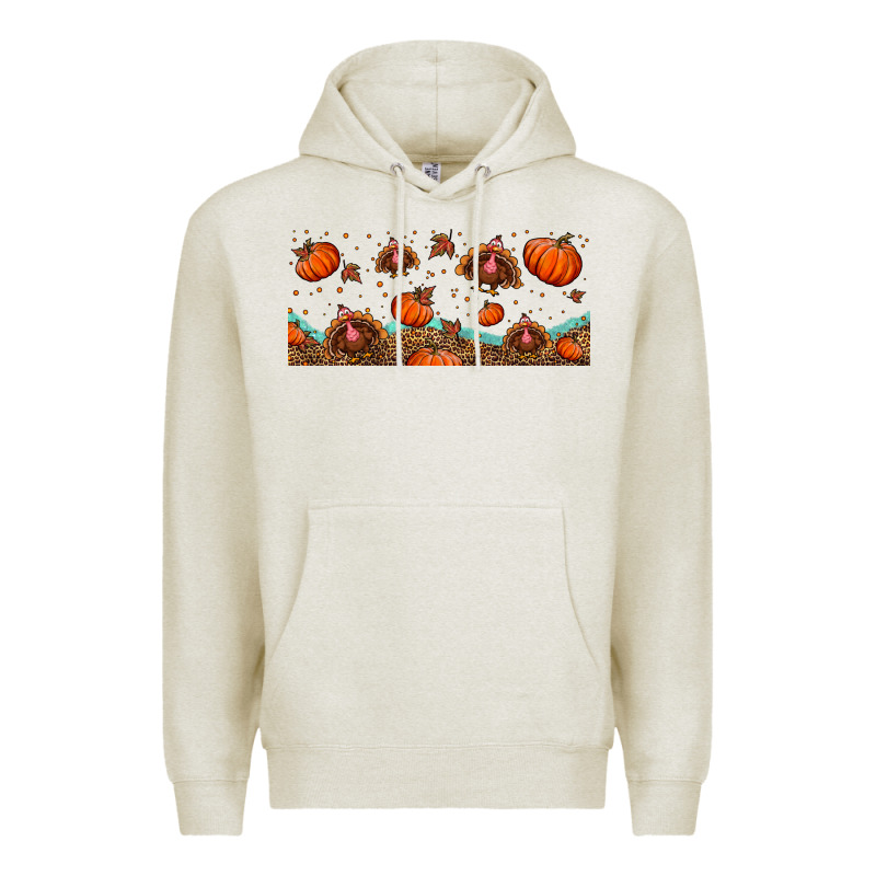 Turkey Thanksgiving Pumpkin Libbey Glass Premium Hoodie by BundleAndBundleShop | Teevron