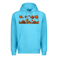 Ocean Blue turkey thanksgiving pumpkin libbey glass Premium Hoodie - BundleAndBundleShop