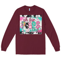 Burgundy Oh for peeps sake with cowhide tumbler Easter Day Long Sleeve Tee - HowdyJamesFarm