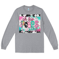 Heather Grey Oh for peeps sake with cowhide tumbler Easter Day Long Sleeve Tee - HowdyJamesFarm