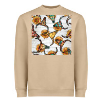 Mushroom native american aztec seamless pattern 7 Heavyweight Sweatshirt - BundleAndBundleShop