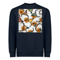 Navy native american aztec seamless pattern 7 Heavyweight Sweatshirt - BundleAndBundleShop