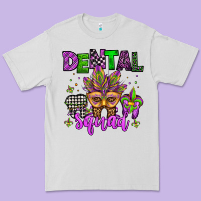 Dental Squad Mardi Gras Teeth Premium Tee Designed By Jasminsmagicworld