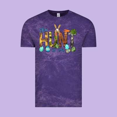 The Hunt Is On With Eggs Easter Day Vintage Tee Designed By Howdyjamesfarm
