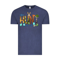 Vintage Denim The hunt is on with eggs Easter Day Vintage Tee - HowdyJamesFarm