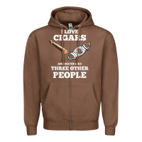 Funny Cigar Accessories Gift Set Cigar Lover Smokers Party Zipper Hoodie | Teevron