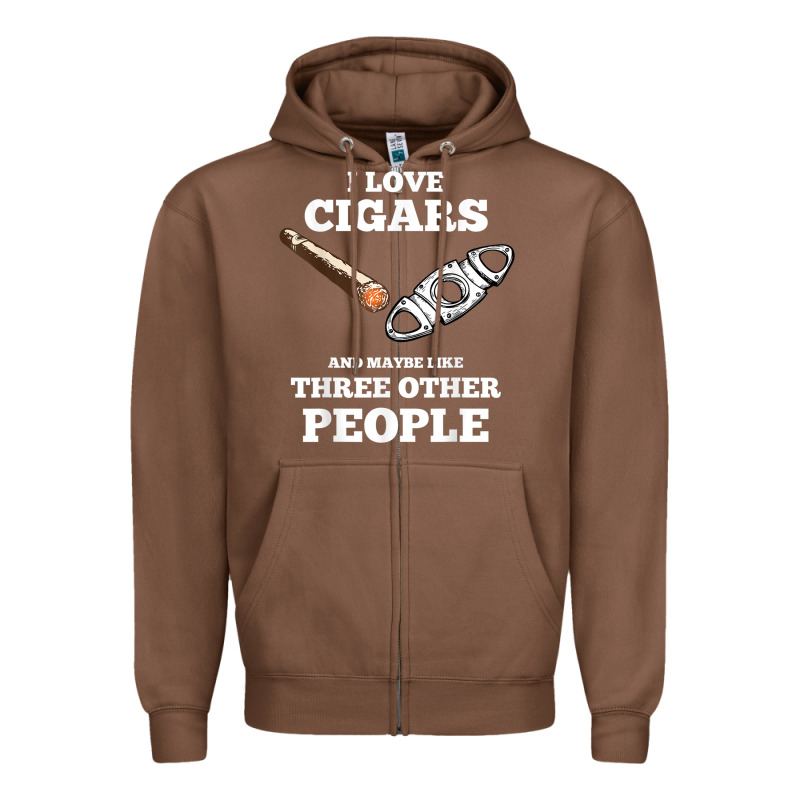 Funny Cigar Accessories Gift Set Cigar Lover Smokers Party Zipper Hoodie by minhPixels | Teevron