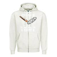 Oatmeal Heather Funny Cigar Accessories Gift Set Cigar Lover Smokers Party Zipper Hoodie - minhPixels
