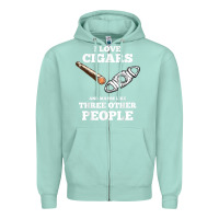 Seafoam Funny Cigar Accessories Gift Set Cigar Lover Smokers Party Zipper Hoodie - minhPixels