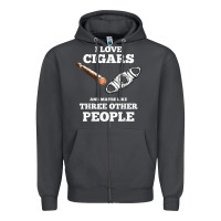 Smoke Funny Cigar Accessories Gift Set Cigar Lover Smokers Party Zipper Hoodie - minhPixels