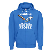 True Royal Funny Cigar Accessories Gift Set Cigar Lover Smokers Party Zipper Hoodie - minhPixels