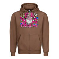 Chestnut merry Christmas santa Zipper Hoodie - CowhideDigitalArt