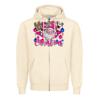 Sandshell merry Christmas santa Zipper Hoodie - CowhideDigitalArt