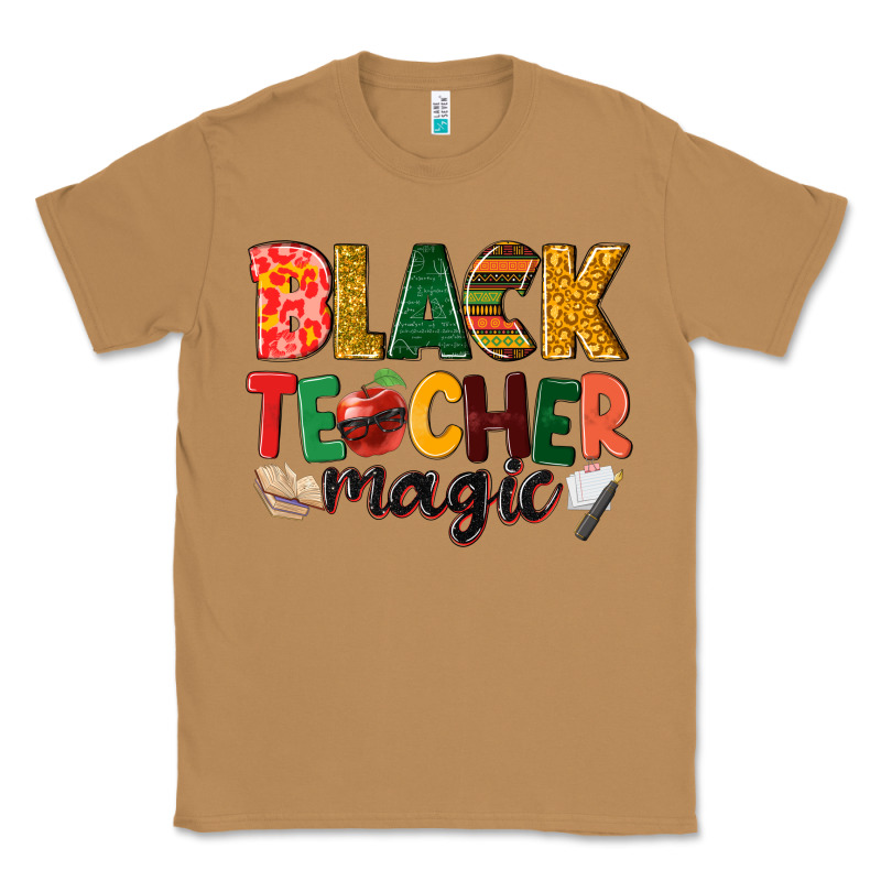 Black Teacher Magic Classic Tee by NancyCooperArtShop | Teevron