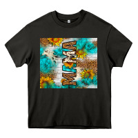 Asphalt mama leopard sunflower Heavy Core Tee - LillyAllenDesigns
